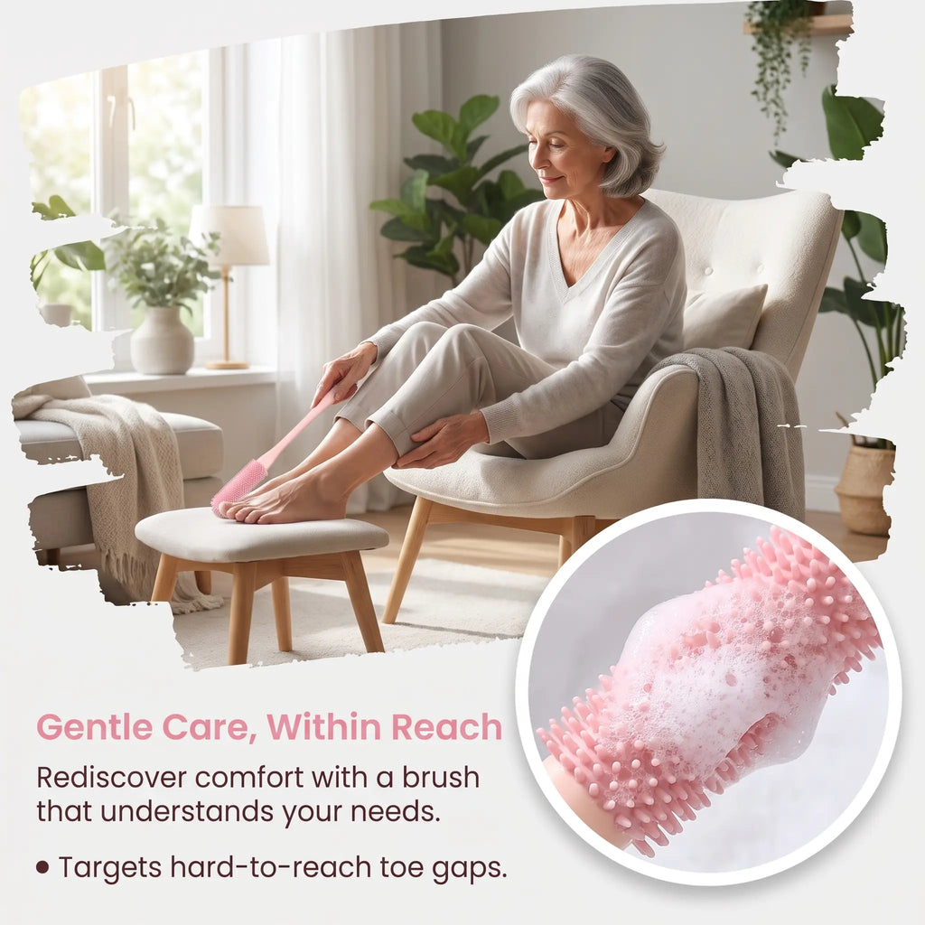 Long-Handle Silicone Soft Pedicure Tool