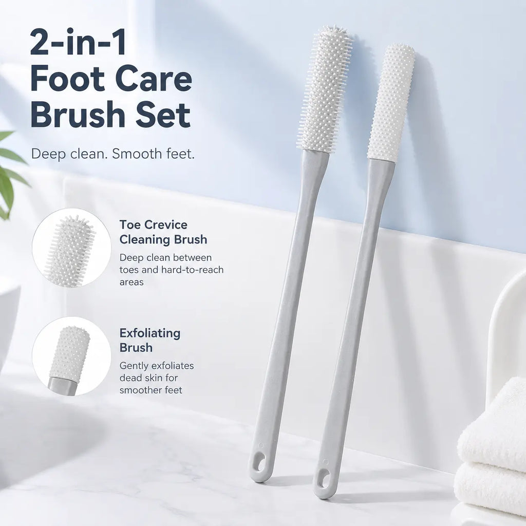 Long-Handle Silicone Soft Pedicure Tool