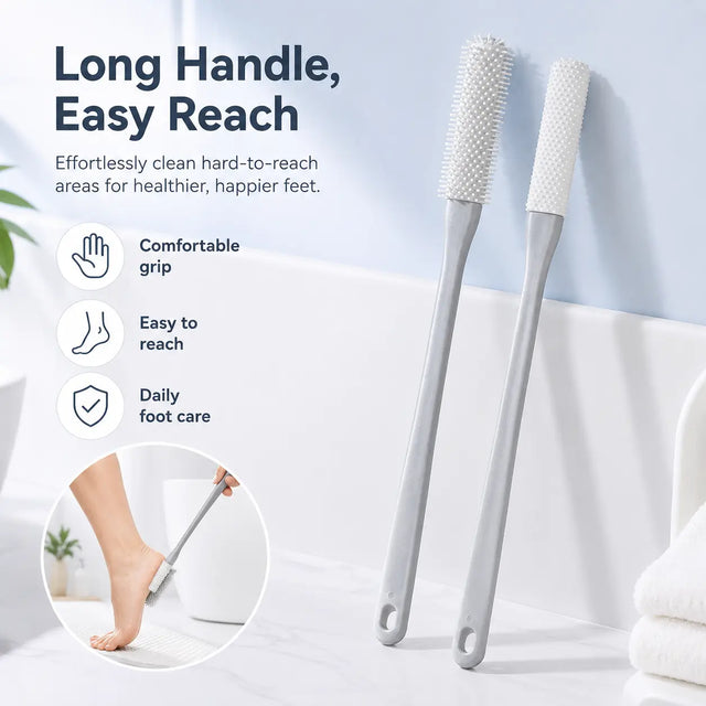 Long-Handle Silicone Soft Pedicure Tool
