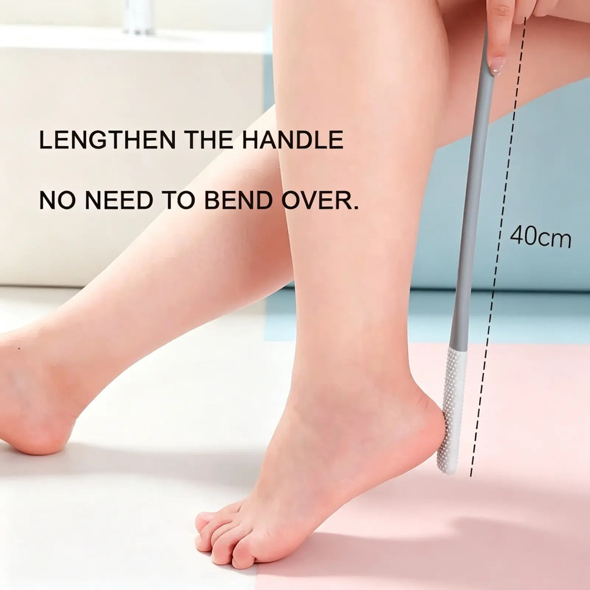 Long-Handle Silicone Soft Pedicure Tool