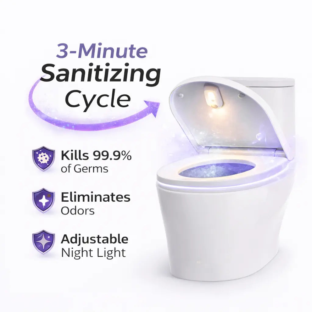 Wellivea's self Cleaning UV Toilet Sanitizer & Night Light