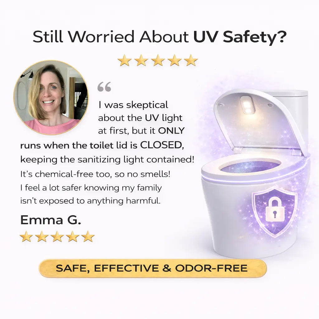 Wellivea's self Cleaning UV Toilet Sanitizer & Night Light