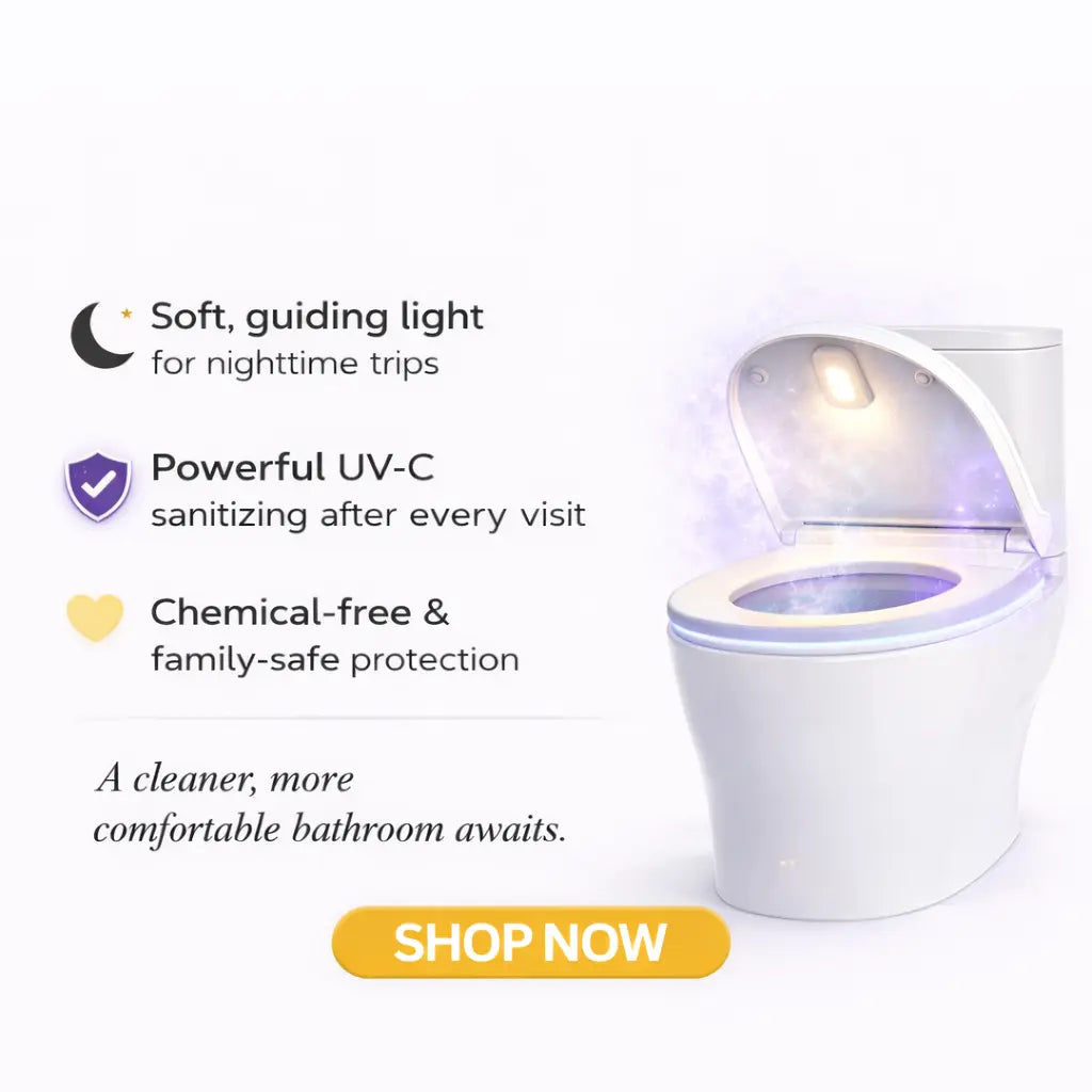 Wellivea's self Cleaning UV Toilet Sanitizer & Night Light