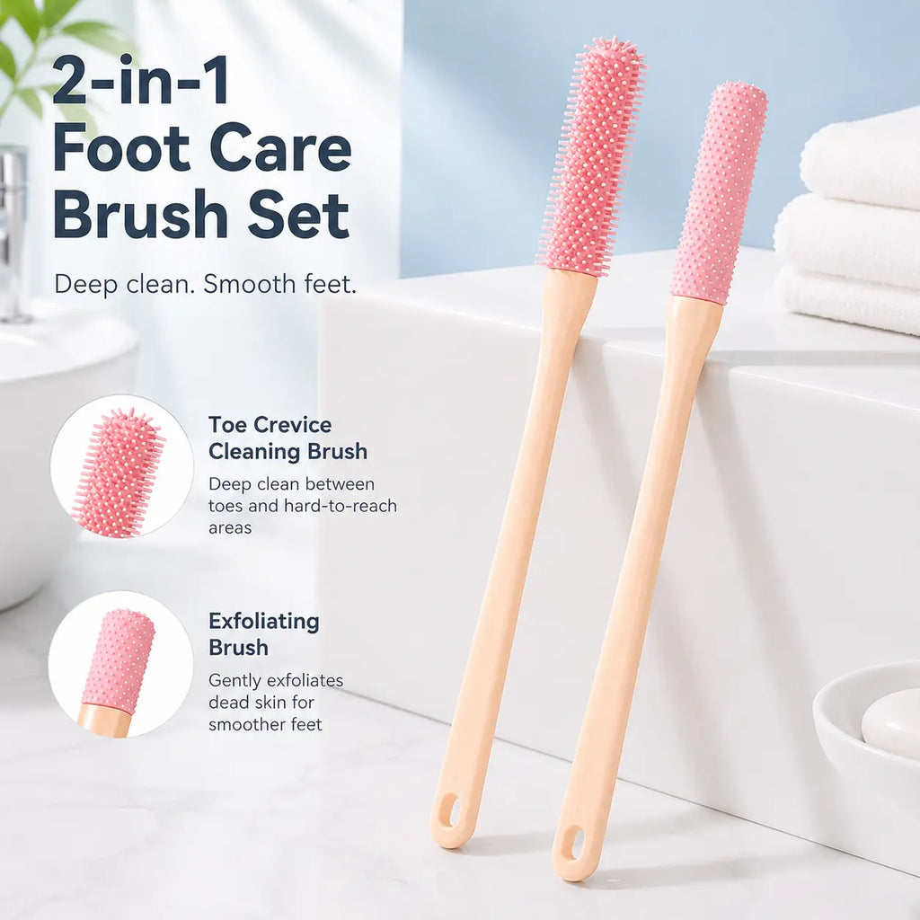 Long-Handle Silicone Soft Pedicure Tool